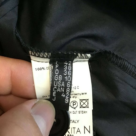 ANNARITA N Women's Black Classic Long Sleeve Button Up Casual Shirt Size 6 - Picture 9 of 11